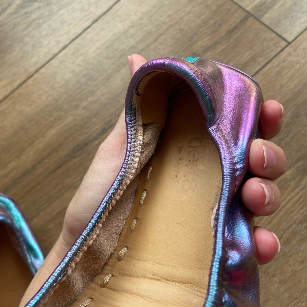 Custom painted Purple & Teal color shift Tieks - Picture 7 of 7